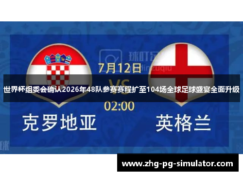 世界杯组委会确认2026年48队参赛赛程扩至104场全球足球盛宴全面升级